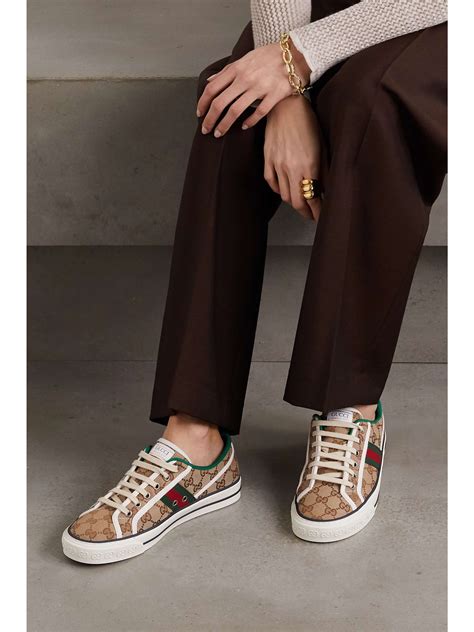 gucci men's tennis sneakers|Gucci 1977 tennis shoes women's.